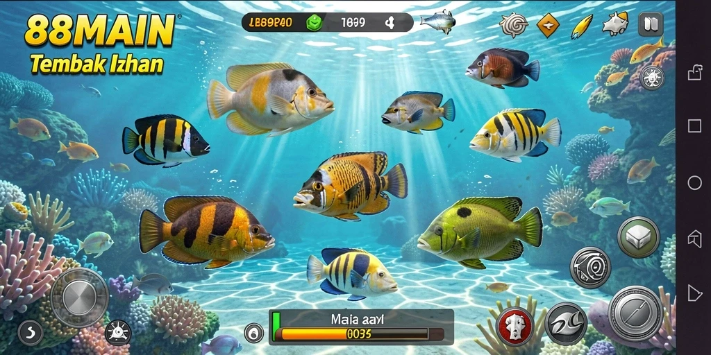 Tampilan gameplay Tembak Ikan yang seru dan mengasyikkan.