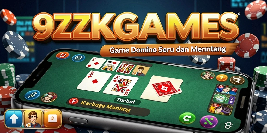 Screenshot gameplay seru 9ZKGAMES dalam permainan Domino.