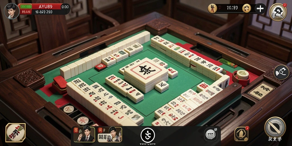 Screenshot utama AYU89 menampilkan gameplay Mahjong yang mengasyikkan.