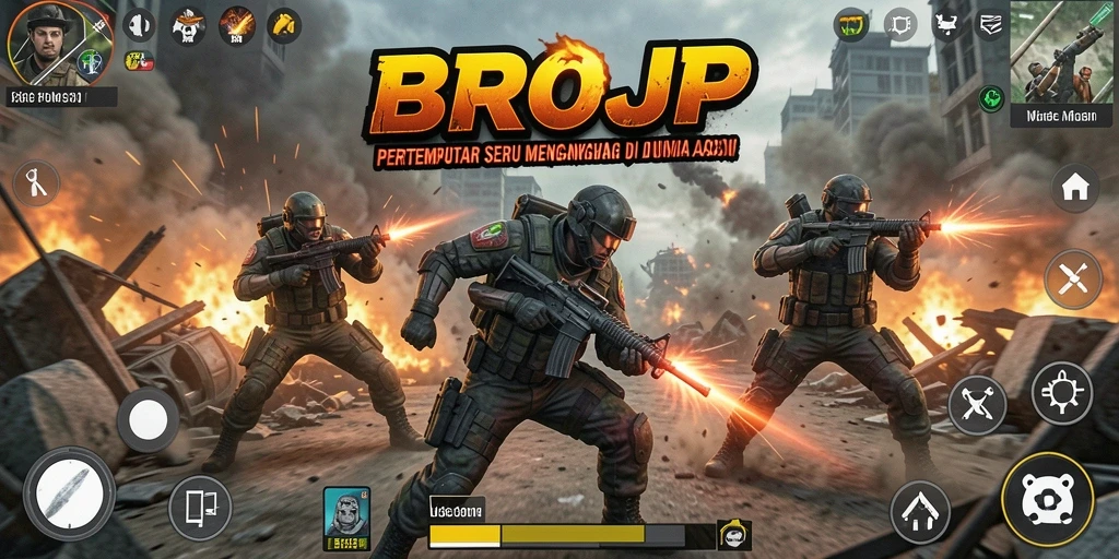 Tangkapan layar gameplay BROJP dengan aksi seru dan grafis menawan.