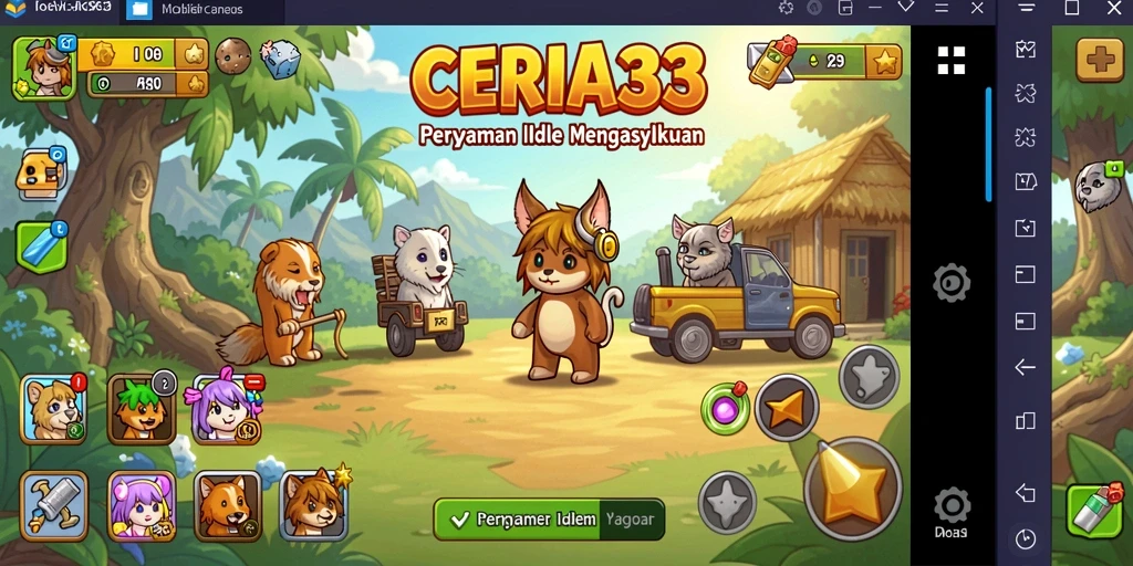 Tampilan gameplay yang ceria dan menghibur dari CERIA33.