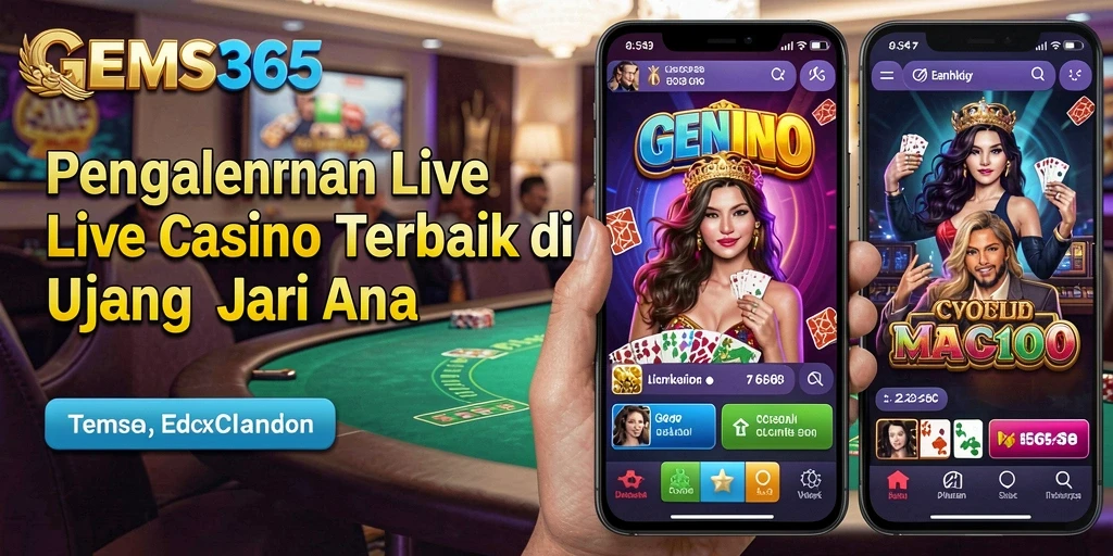 GEMS365 menampilkan dealer langsung dengan gameplay yang mendebarkan.