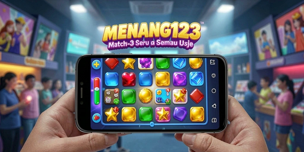 Tampilan gameplay seru di MENANG123, cocok untuk semua penggemar Match-3.