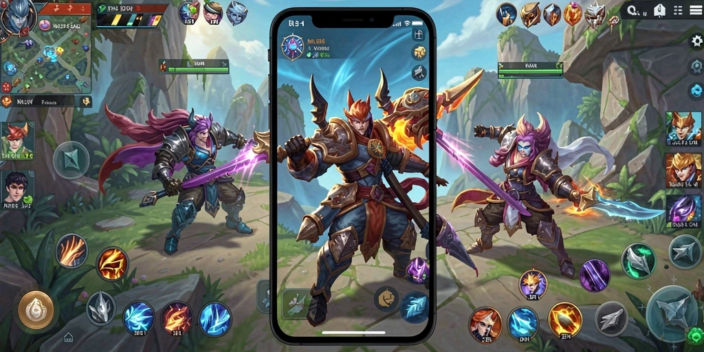Tampilan gameplay MLBB8 yang menarik dan penuh warna.
