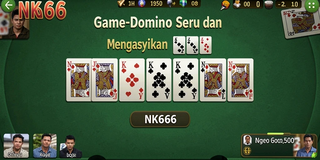 Tampilan gameplay NK666 dengan domino yang menantang.