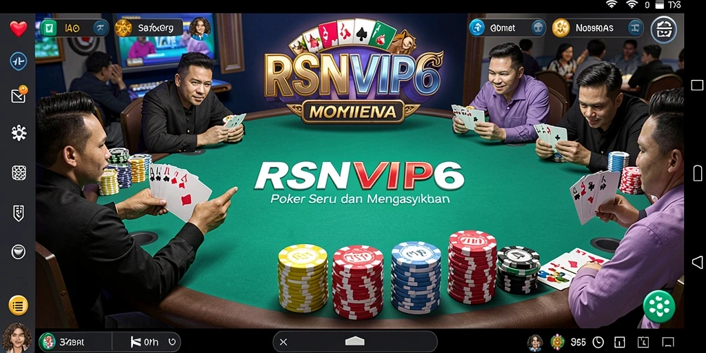 Tampilan gameplay poker yang menegangkan di RSNVIP6.