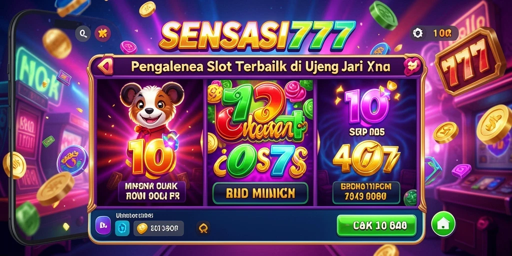 Tampilan gameplay SENSASI777 dengan grafik warna-warni yang memikat.