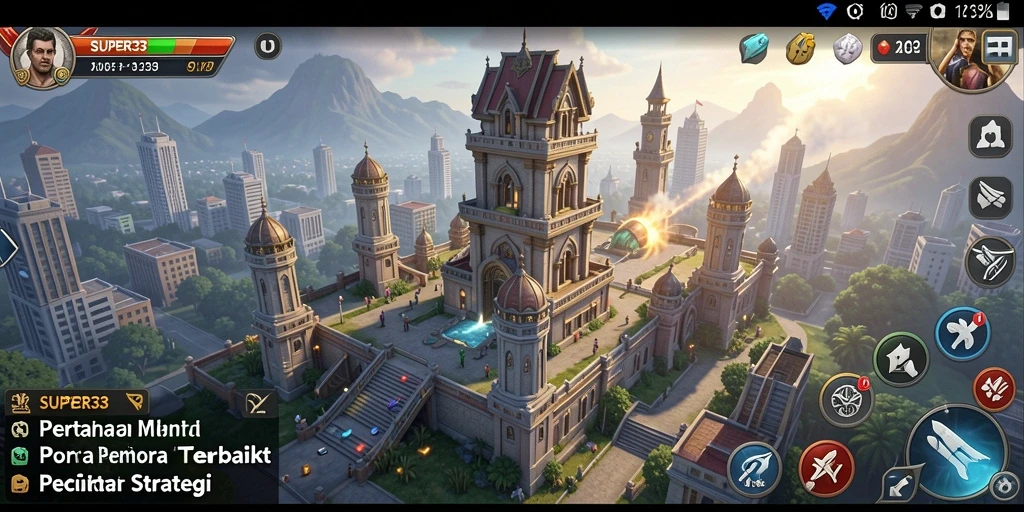 Tangkapan layar menunjukkan seru dan menawannya gameplay Tower Defense.