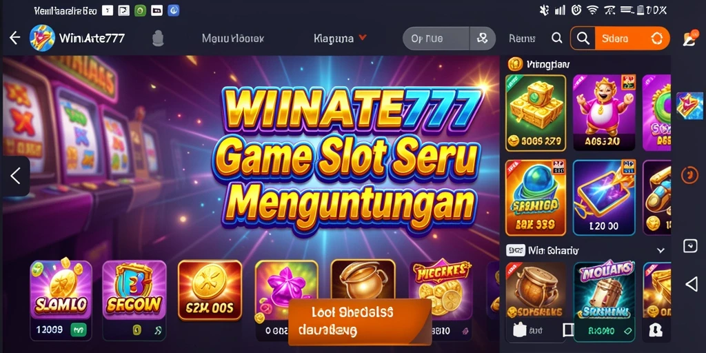 Tampilan gameplay slot yang menarik dan interaktif di WINRATE777.